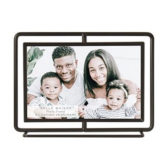 Belle Maison Black Double Swivel Table Top Frame