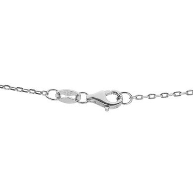 PearLustre by Imperial Sterling Silver Freshwater Cultured Pearl & Lab-Created White Sapphire Angel Pendant Necklace
