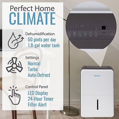 Keystone 50-Pint Dehumidifier with Electronic Controls