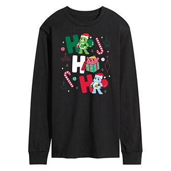 Men's Care Bears Ho Ho Ho Long Sleeve Tee