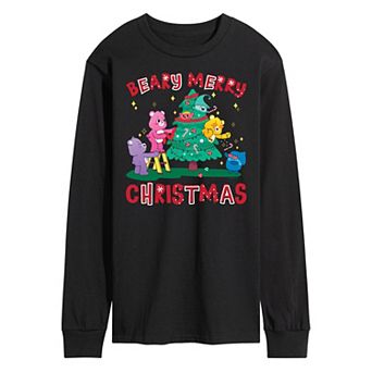 Men's Care Bears Beary Merry Christmas Long Sleeve Tee
