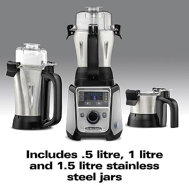 Hamilton Beach Professional Juicer Mixer Grinder with 3 Stainless Steel Jars