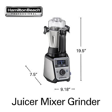 Hamilton Beach Professional Juicer Mixer Grinder with 3 Stainless Steel Jars