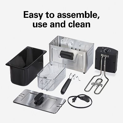 Deep Fryer, 1.9 Liter/12 Cup Oil Capacity, 8 Cup Food Capacity