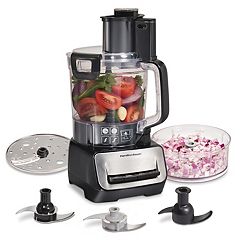 HOMCOM 2 in 1 Blender and Food Processor Combo for Chopping, Slicing,  Shredding, Mincing and Pureeing for Vegetable, Meat and Nuts, 500W 5-Cup  Bowl