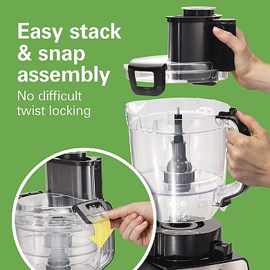 Hamilton Beach 14-Cup Stack & Snap Duo Food Processor