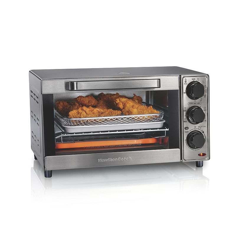 Hamilton Beach - Sure-Crisp 4-Slice Air Fryer Toaster Oven - STAINLESS STEEL