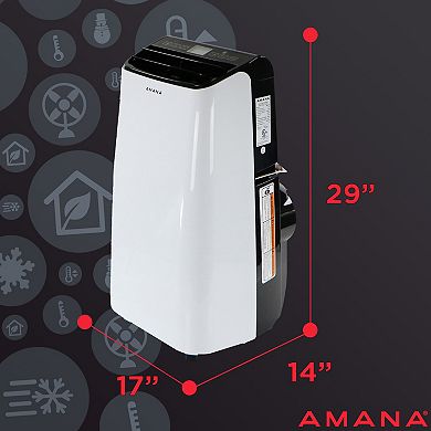 Amana 12,000 BTU (7,500 DOE) Portable Air Conditioner with Remote Control for Rooms up to 450-Sq. Ft.