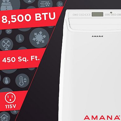 Amana 8500 BTU Portable Air Conditioner & Heater for Rooms up to 450-Sq. Ft.