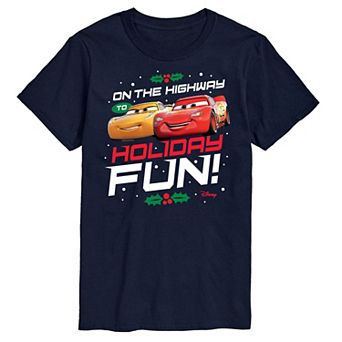 Disney's Cars Men's Highway To Holiday Fun Graphic Tee