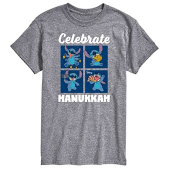 Disney's Lilo & Stitch Men's Celebrate Hanukkah Graphic Tee