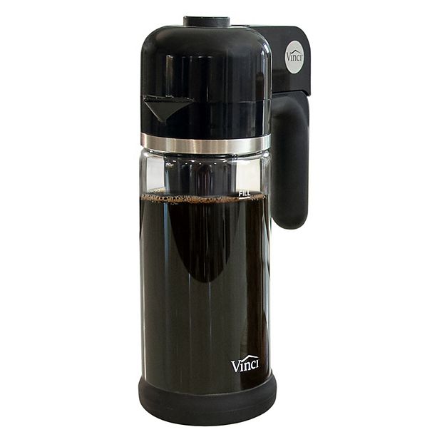  VINCI Express Cold Brew Patented Electric Coffee Maker in 5  Minutes, 4 Brew Strength Settings & Cleaning Cycle, Easy to Use & Clean,  Glass Carafe, 1.1 Liter (37 Fl Ounces) : Home & Kitchen