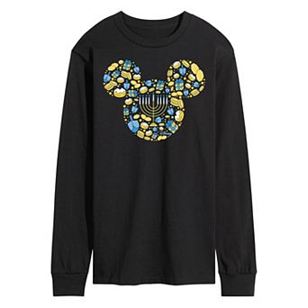 Disney's Mickey Mouse Men's Hanukkah Long Sleeve Graphic Tee