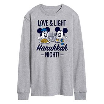 Disney's Mickey & Minnie Mouse Love And Light Hanukkah Long Sleeve Graphic Tee