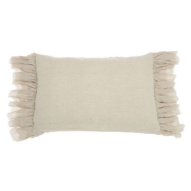 Mina Victory Life Styles Stitch Velvet Frills Throw Pillow