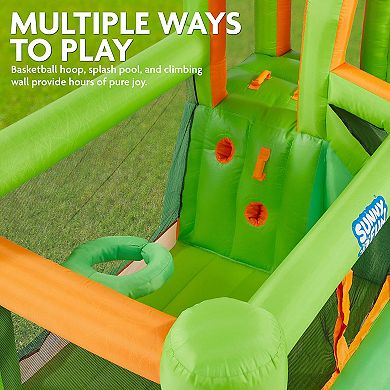 Sunny & Fun Inflatable Water Slide, Blow up Pool & Bounce House for Backyard