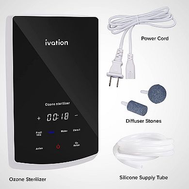Ivation Portable Multipurpose Ozone Sterilizer for Air & Water, Ozone Air purifier with Diffusers