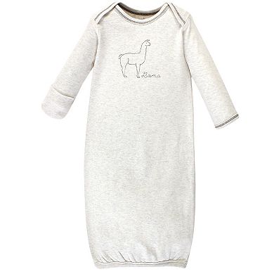 Baby Organic Cotton Long-Sleeve Gowns 3pk, Llama