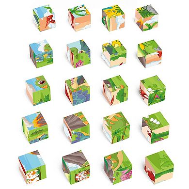 PicassoTiles 20 PC Magnetic Blocks Dinosaur Theme, Magnetic Building Blocks, Magnet Toy for Kids 3+