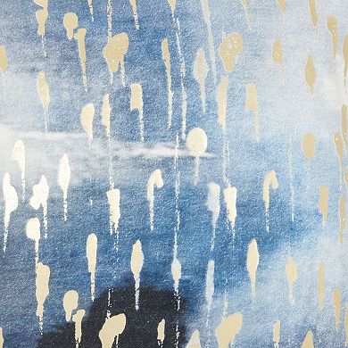 Mina Victory Luminecence Metallic Drops Ombre Indigo Throw Pillow