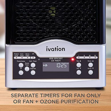 Ivation 5-in-1 HEPA Air Purifier & Ozone Generator, 3,700 Sq/Ft Air Cleaner w/Digital Display