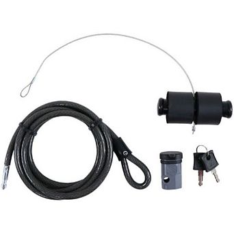 Saris Bike Rack Accessory, 8-Feet Trunk Bike Rack Lock with Stainless Steel Cable - Black