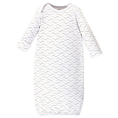 Baby Organic Cotton Long-Sleeve Gowns 3pk, Marching Elephant