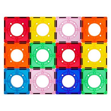 PicassoTiles 12 Piece Marble Run Square Joint Expansion Pack