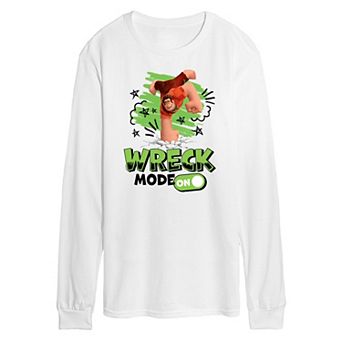 Disney's Wreck It Ralph Men's Wreck Mode On Long Sleeve Graphic Tee