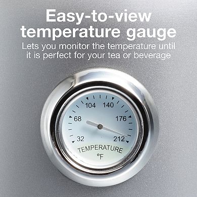 Proctor Silex 1.7-Liter Temperature Gauge Electric Dome Kettle