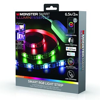 Monster 6.5-ft. Mobile App & Voice Controlled Smart Multi-Color LED Light Strip