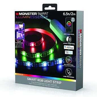 Monster 6.5-ft. Mobile App & Voice Controlled Smart Multi-Color LED Light Strip