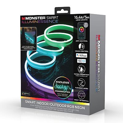 Monster 16.4 ft. Mobile App Smart Outdoor Multi Color Neon LED Light Strip