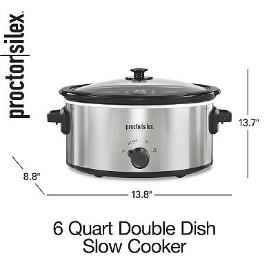 Proctor Silex 6-Quart Double-Dish Slow Cooker