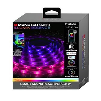 Monster 32.8-ft. Mobile App Controlled Smart Sound Reactive LED Light Strip