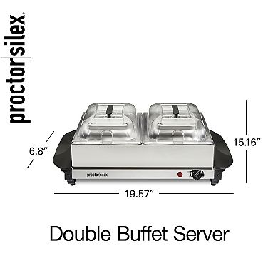 Proctor Silex Electric Double Buffet Server