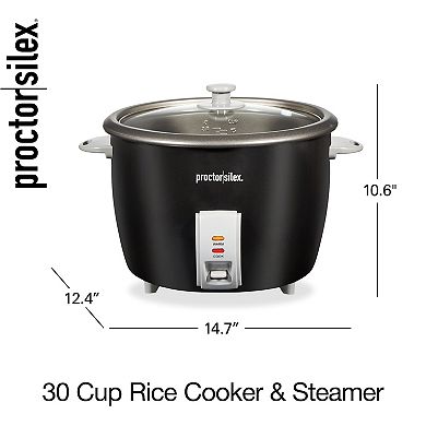 Proctor Silex 30-Cup Rice Cooker and Food Steamer