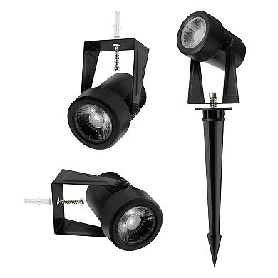 Monster 4-Piece Smart Water Resistant Outdoor Yard Spotlight Set