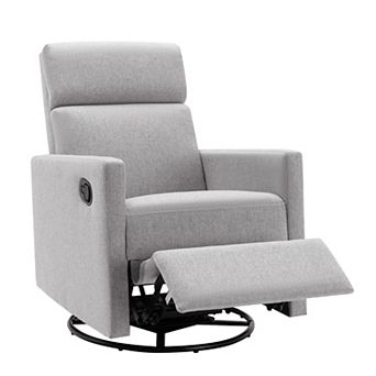 Merax Modern Upholstered Glider Swivel Recliner Chair