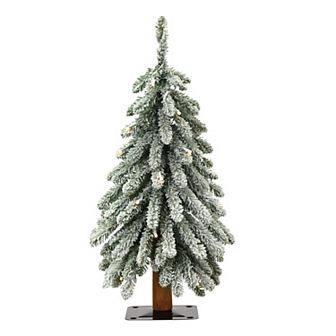 Lightly Flocked Alpine Christmas Tree