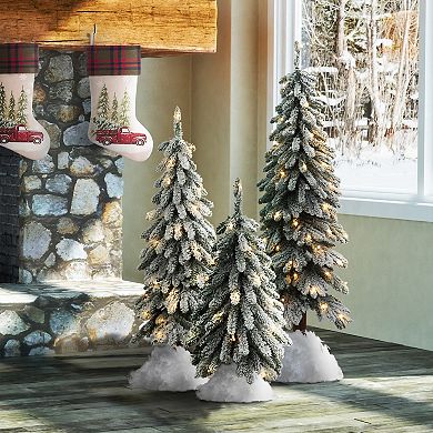 Lightly Flocked Alpine Christmas Tree