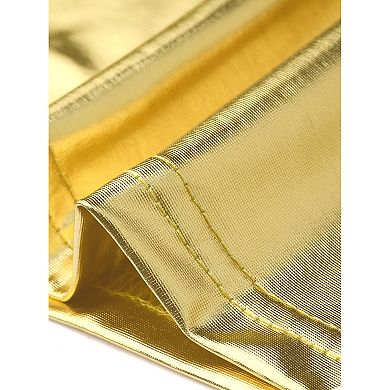 Women's Metallic Cropped Top One Shoulder Party Blouse