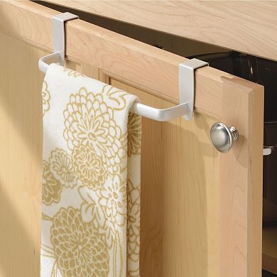 mDesign Axis 9" Steel Metal Over Cabinet Towel Rack Storage Organizer Bar