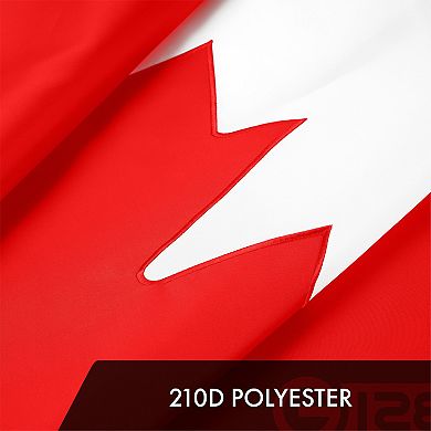 G128 Canada 5x8 Ft Embroidered Polyester Flag, Brass Grommets