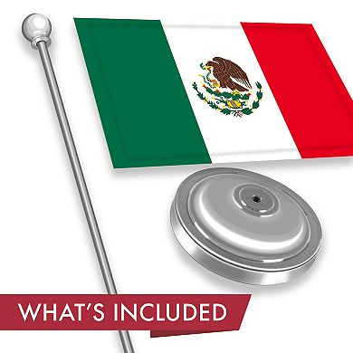 G128 Mexico 300D Desk Flag 5.5"x8.25"