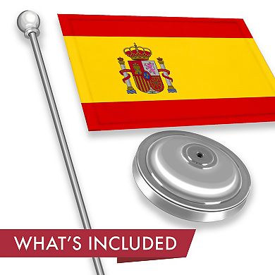 G128 Spain 300D Desk Flag 5.5"x8.25"