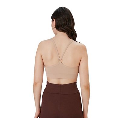 Juniors' Workout Wear, Spaghetti Strap Racer Back Bra Top