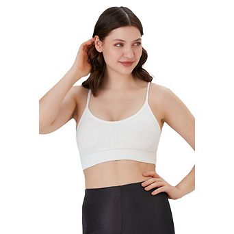 Juniors' Workout Wear, Spaghetti Strap Racer Back Bra Top