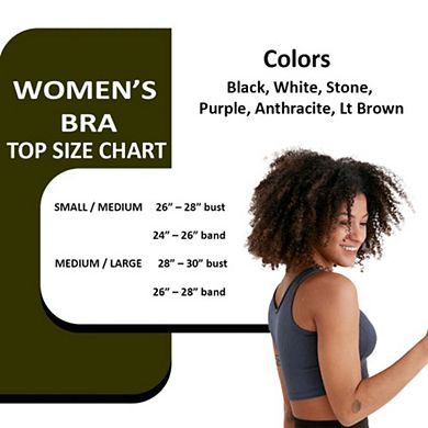 Juniors' And Misses Unlined Sports Top Activewear, Comfortable Soft Bra For Yoga, Walking, Sports