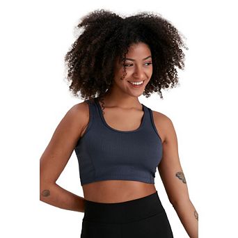 Juniors' And Misses Unlined Sports Top Activewear, Comfortable Soft Bra For Yoga, Walking, Sports